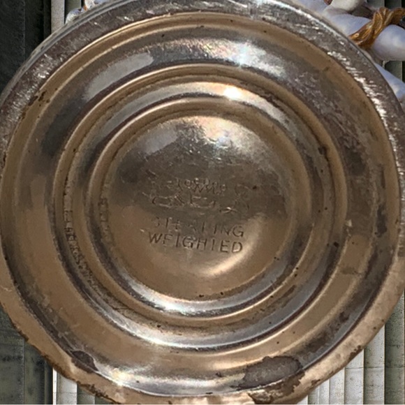 Antique Sterling Silver Sheffield Silver Co NY Crystal Salt & Pepper Shakers - Picture 10 of 10